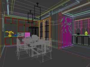 family - kitchen - restaurant 307 3D Model