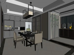 family - kitchen - restaurant 307 3D Model
