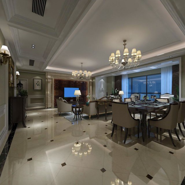 family - kitchen - restaurant 308 3D Model .c4d .max .obj .3ds .fbx .stl .blend