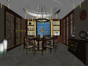 family - kitchen - restaurant 309 3D Model