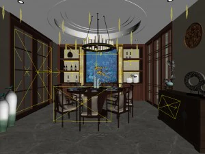 family - kitchen - restaurant 309 3D Model