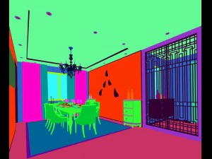 family - kitchen - restaurant 310 3D Model