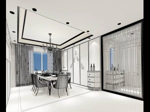 family - kitchen - restaurant 310 3D Model