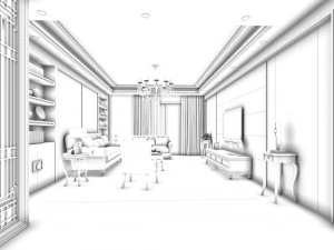 family - kitchen - restaurant 310 3D Model