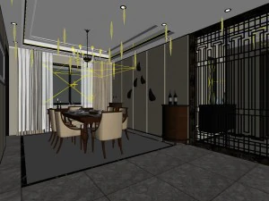 family - kitchen - restaurant 310 3D Model