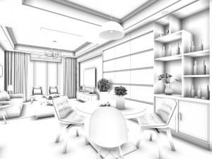 family - kitchen - restaurant 311 3D Model
