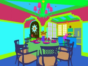 family - kitchen - restaurant 312 3D Model