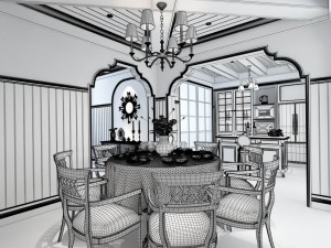 family - kitchen - restaurant 312 Modelo 3D