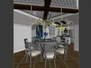 family - kitchen - restaurant 312 3D Model