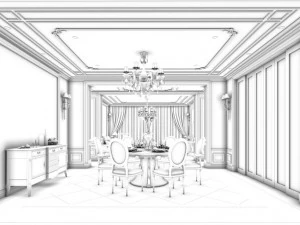 family - kitchen - restaurant 313 3D Model