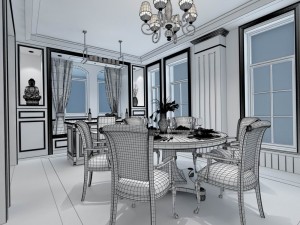 family - kitchen - restaurant 314 3D Model