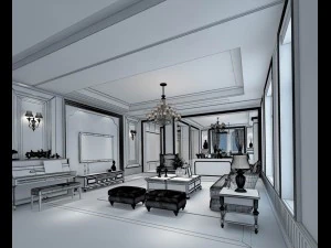 family - kitchen - restaurant 314 3D Model