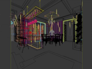 family - kitchen - restaurant 319 Modello 3D