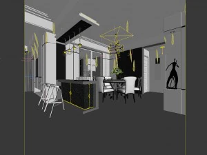 family - kitchen - restaurant 319 3D Model