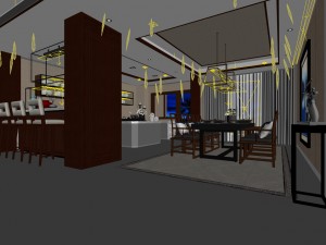 family - kitchen - restaurant 321 3D Model