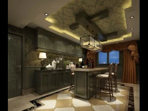 家庭 - 厨房 - 餐厅 322 3D 模型