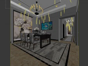 family - kitchen - restaurant 323 3D Model