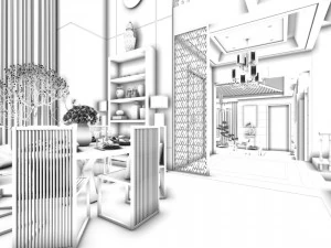 family - kitchen - restaurant 324 3D Model
