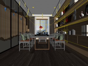 family - kitchen - restaurant 325 Model 3D