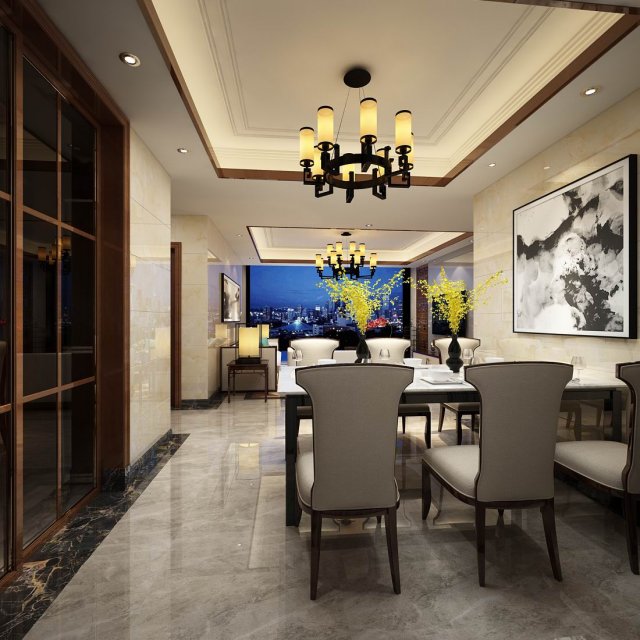 family - kitchen - restaurant 326 Modelo 3D .c4d .max .obj .3ds .fbx .stl .blend 