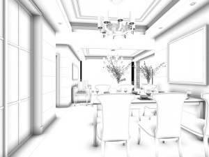 family - kitchen - restaurant 326 Modelo 3D
