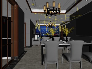 family - kitchen - restaurant 326 Modelo 3D