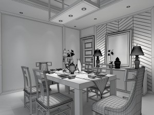 family - kitchen - restaurant 327 3D मॉडल