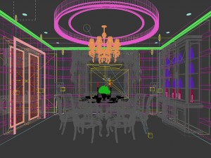 family - kitchen - restaurant 328 3D Модель