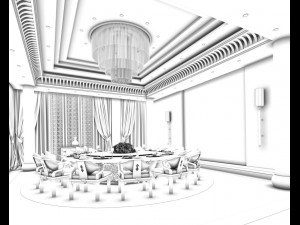 family - kitchen - restaurant 331 3D Модель
