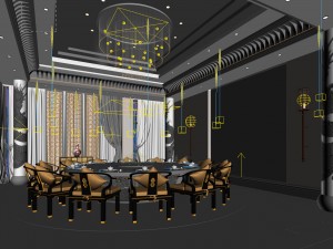 family - kitchen - restaurant 331 3D Модель