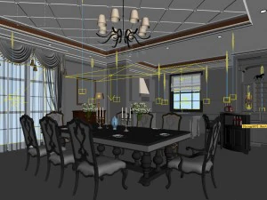 family - kitchen - restaurant 332 3D Model