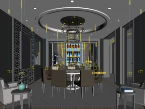 family - kitchen - restaurant 333 3D Model