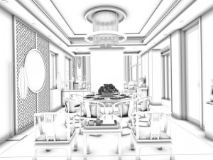 family - kitchen - restaurant 334 3D Model