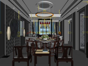 family - kitchen - restaurant 334 3D Model
