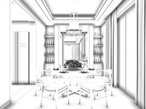 family - kitchen - restaurant 335 3D Model