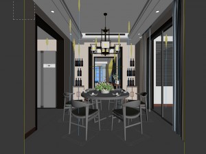 family - kitchen - restaurant 335 3D Model