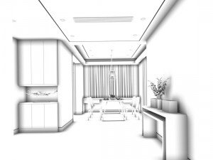 family - kitchen - restaurant 337 Modèle 3D