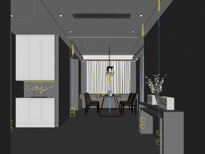 family - kitchen - restaurant 337 Modèle 3D