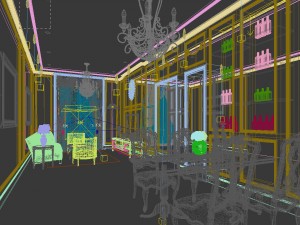 family - kitchen - restaurant 338 Modèle 3D