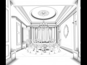 family - kitchen - restaurant 339 Modelo 3D