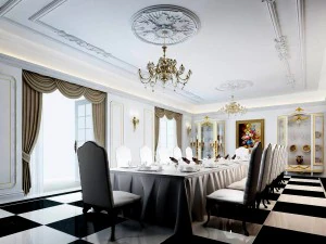 Familie - Küche - Restaurant 340 3D Modell