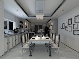 family - kitchen - restaurant 344 3D Модель