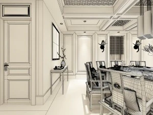 family - kitchen - restaurant 346 3D Model