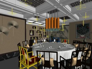 family - kitchen - restaurant 346 3D Model