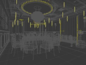 family - kitchen - restaurant 347 3D Model