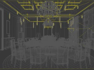 family - kitchen - restaurant 349 3D Model