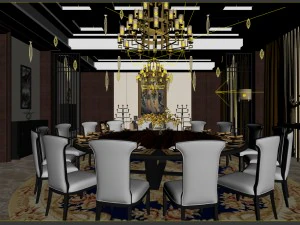 family - kitchen - restaurant 349 3D Model