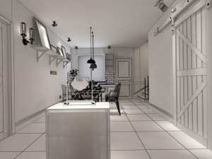 family - kitchen - restaurant 351 3D Model