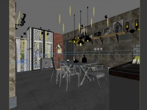 family - kitchen - restaurant 351 3D Model