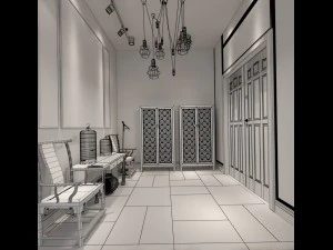 family - kitchen - restaurant 351 3D Model